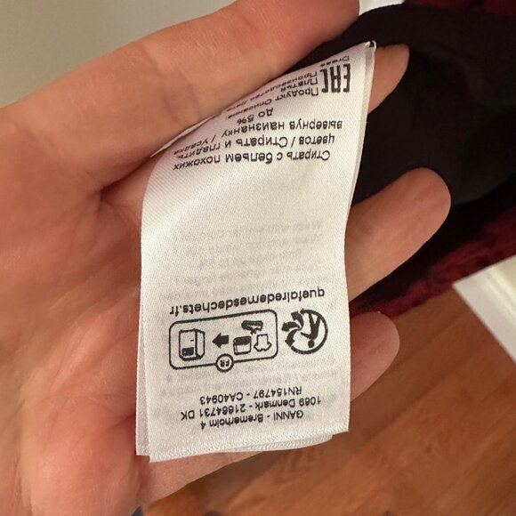 GANNI Light Georgette Wrap Midi Dress in Syrah (Red-Black Floral Print) - Picture 11 of 11